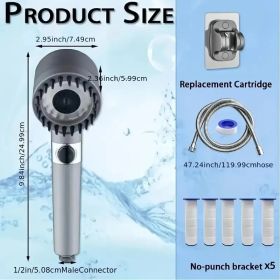 Luxury Rain Shower Head - High-Pressure Flow With Built-In 5-Layer Filter & Premium Painted Finish (Option: 9packagingsetincluding5filter)